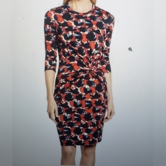 Boss Hugo Boss Dress Size Large Eleika Midi Viscose Elastane Made In Portugal - Picture 16 of 16